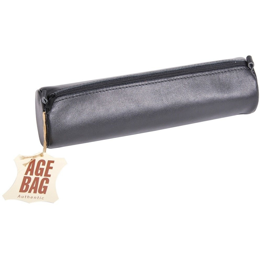 Tolltartó Clairefontaine Age-Bag Kerek 21X6 cm Bőr Fekete (77016C)