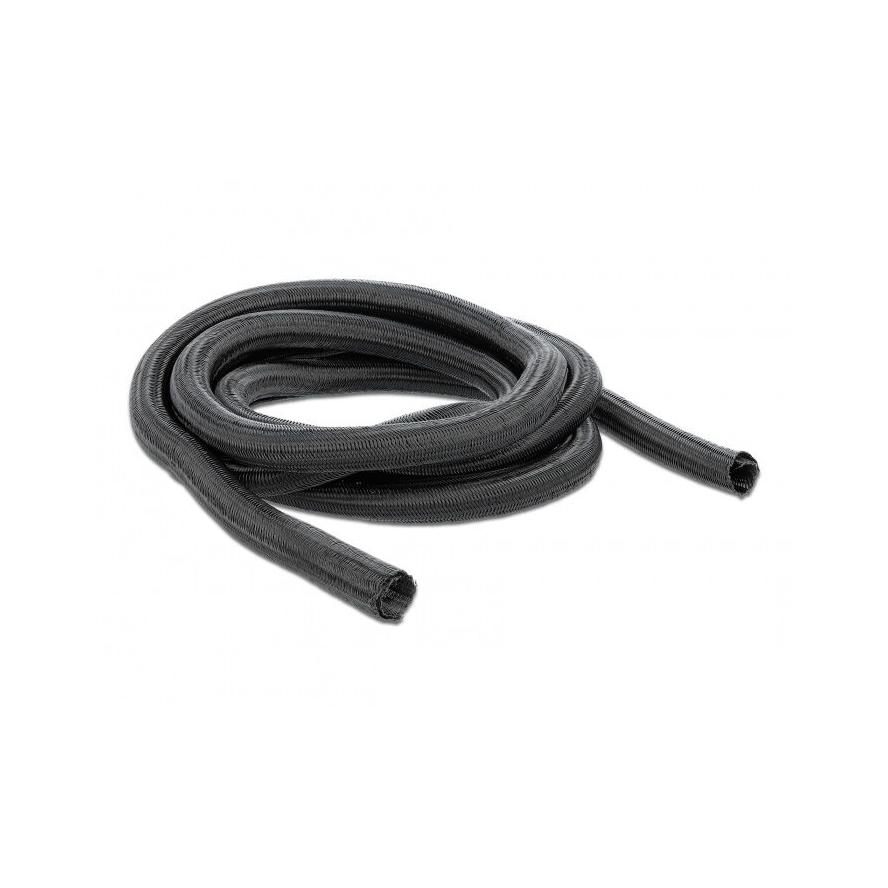 DELOCK Geflechtschlauch selbstschließend 10 m x 9 mm schwarz (18921)