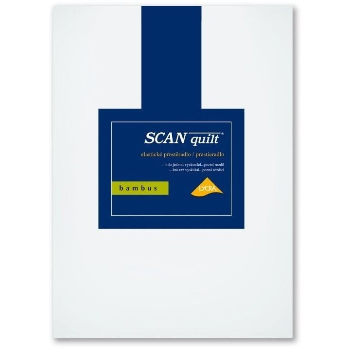 SCANquilt BAMBUS LYCRA lepedő, fehér, 200×220 cm (25752)