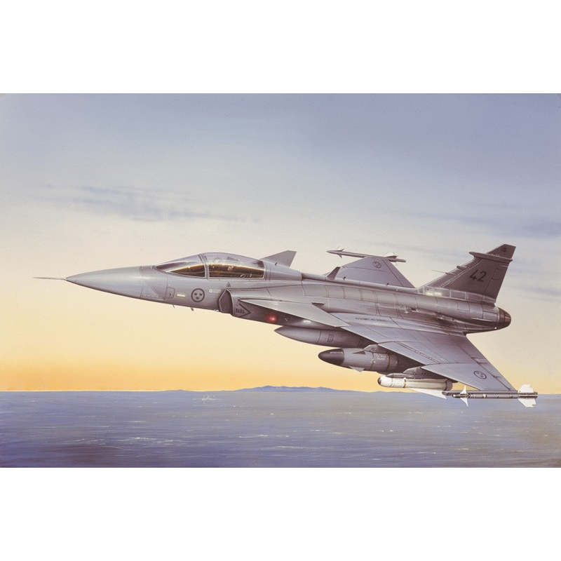 Italeri Jas 39 A Gripen vadászrepülőgép műanyag modell (1:48) (MI-2638)