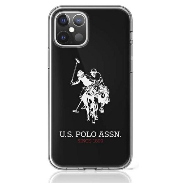 US Polo Assn Shiny Big Logo Apple iPhone 12 Pro Max Szilikon Tok - Fekete