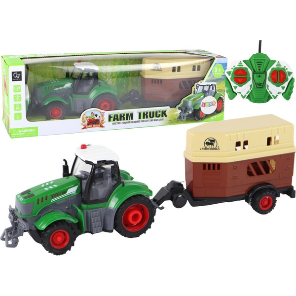 RC Traktor Távirányítású Mezőgazdasági Gép Utánfutó Pilóta 1_24