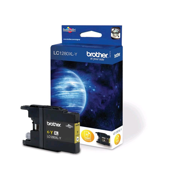Brother LC1280XLY atramentová náplň 1 kusov Originál Vysoký (XL) výnos Žltá