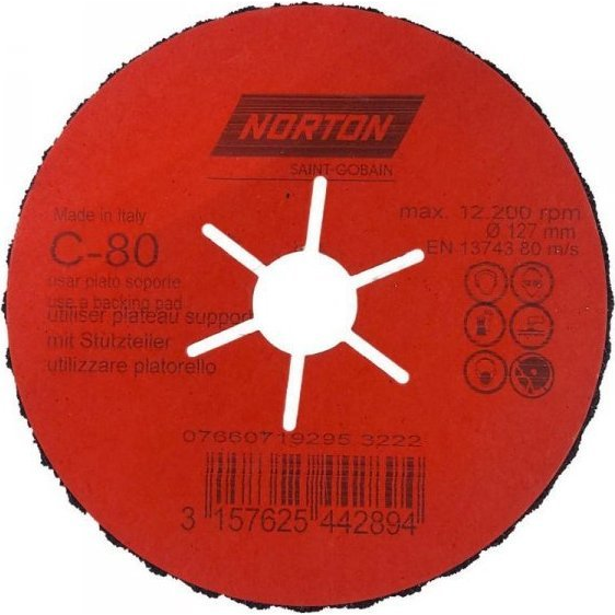 Norton KRĄŻEK PÓŁELASTYCZNY NORTON CP FLEX 127MM P.80 (1 SZT)