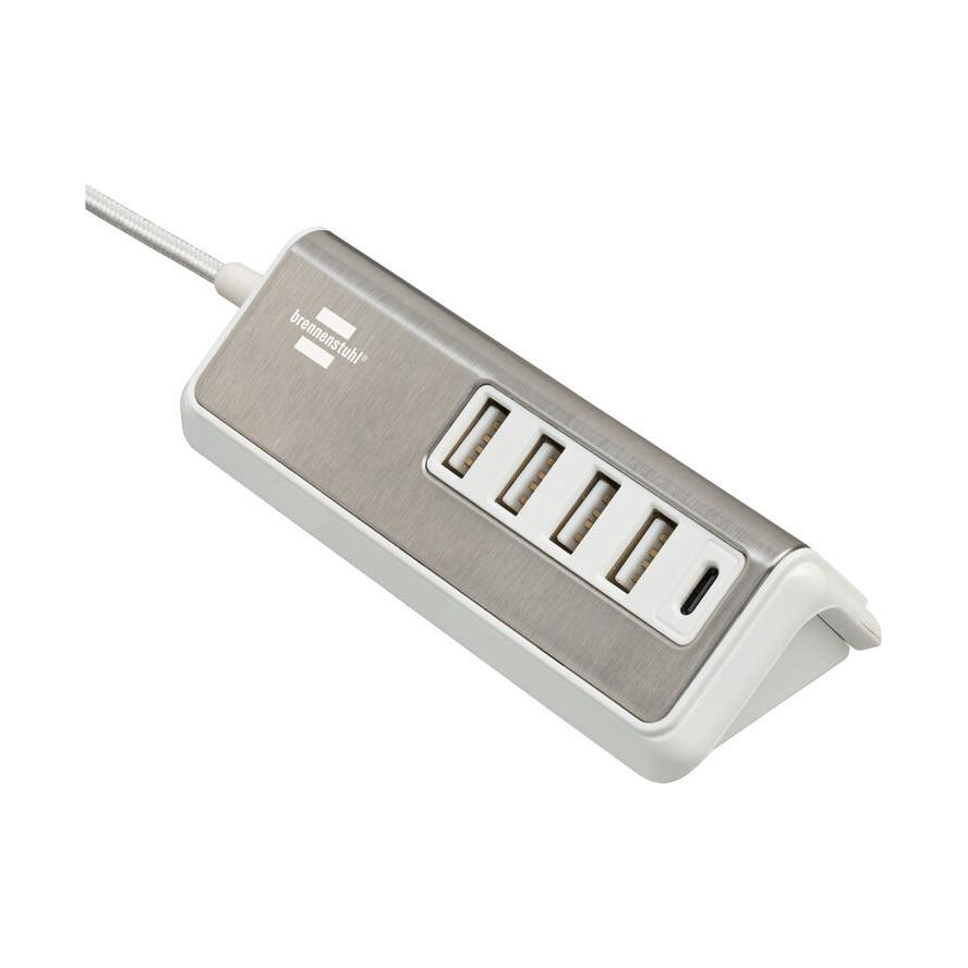 Brennenstuhl Estilo Hálózati USB-C / USB-A töltő - Fehér/Ezüst (20W) (1508230)