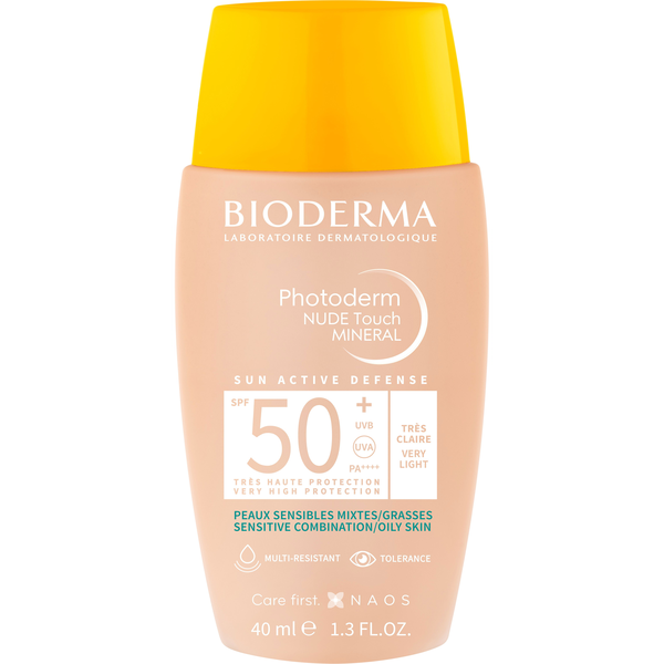 BIODERMA Photoderm NUDE Touch MINERAL nagyon világos SPF 50+ 40 ml