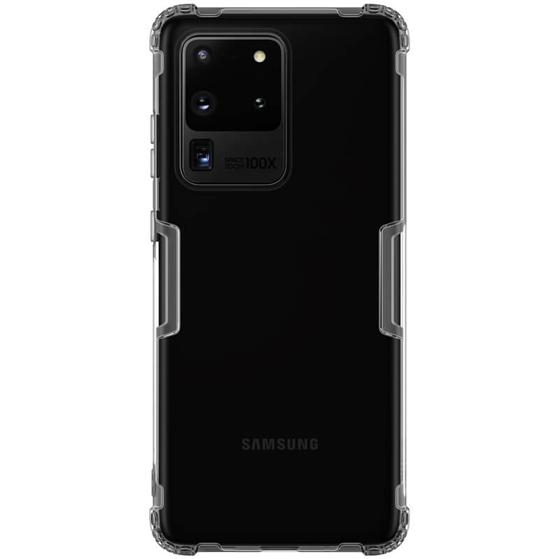 Nillkin Nature Samsung Galaxy S20 Ultra Szilikon Hátlap Tok - Átlátszó/Fekete (2450541)