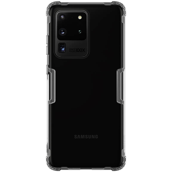 Nillkin Nature Samsung Galaxy S20 Ultra Szilikon Hátlap Tok - Átlátszó/Fekete