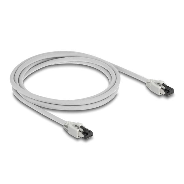 DELOCK RJ45 Netzwerkkabel Cat.8.1S/FTP 2m bis 40Gbps Grau