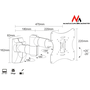 Maclean MC-503S 10"-37" LCD TV/Monitor fali tartó Ezüst