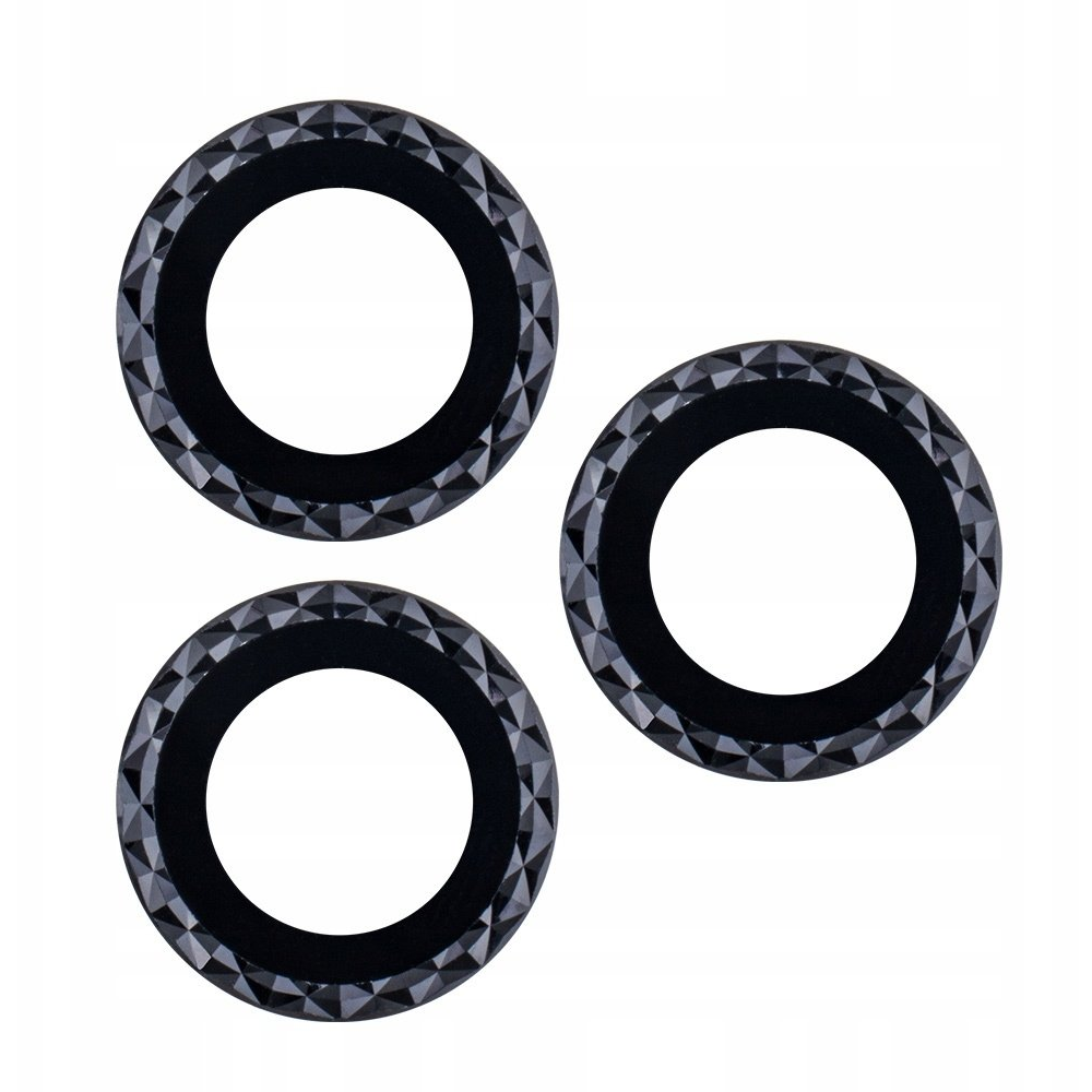 TFO Kamera Lencse Védő Fóliafekete Rombuszmintás Szegéllyel iPhone 11 - 2 db (OEM0101340)