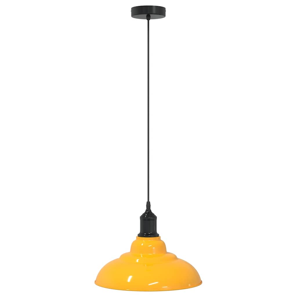 függesztéklámpa magassága állítható E27 fényes sárga Ø31cm fém (4103439)