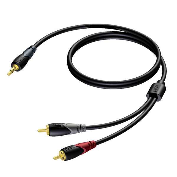 Procab CLA711 3.5mm Jack apa - 2x RCA apa Kábel (3m)
