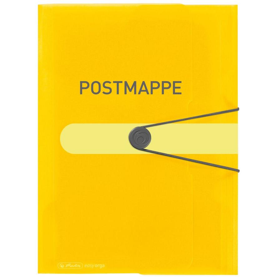 Herlitz Gummizugmappe A4 PP Postmappe transparent gelb (11394343) (11394343)