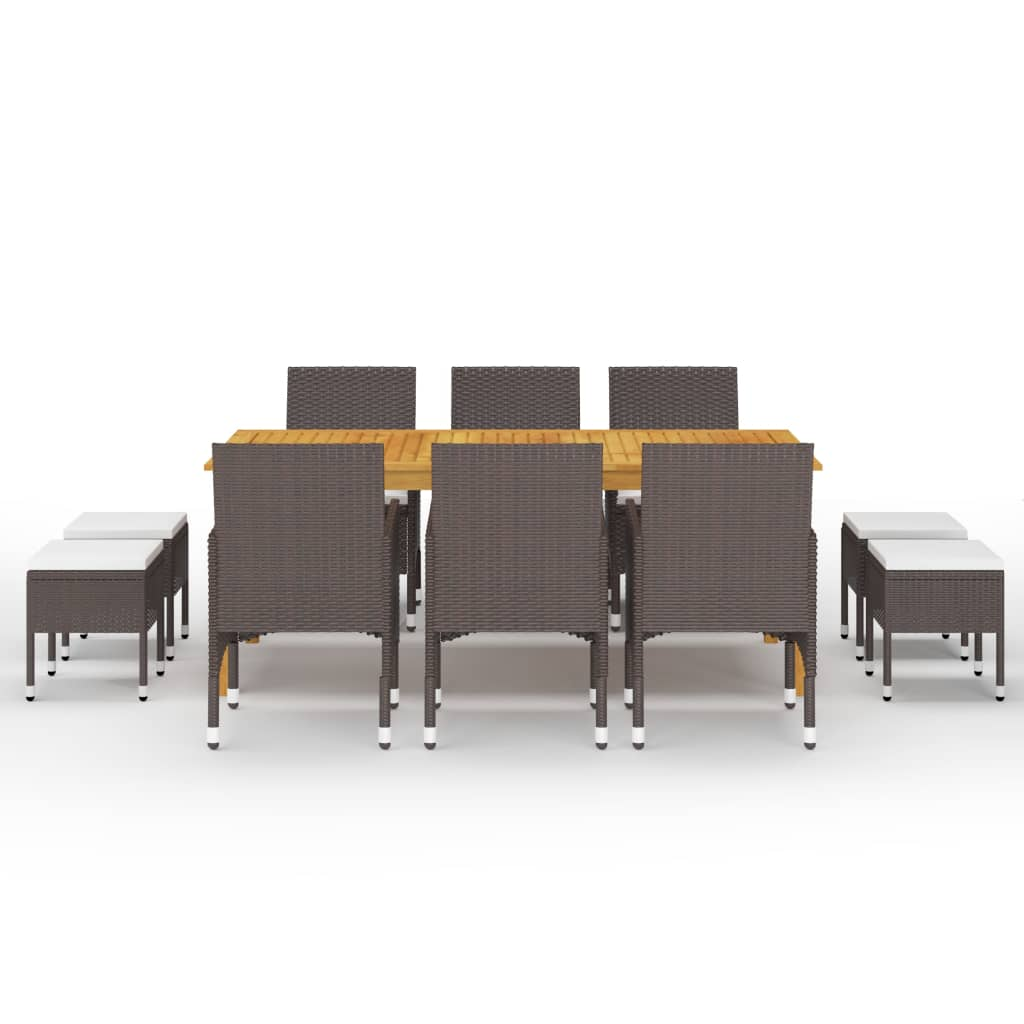 11 részes barna kerti étkezőgarnitúra (3067874)