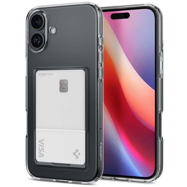 Spigen Crystal Slot Crystal Clear iPhone 16 tok (ACS08213)
