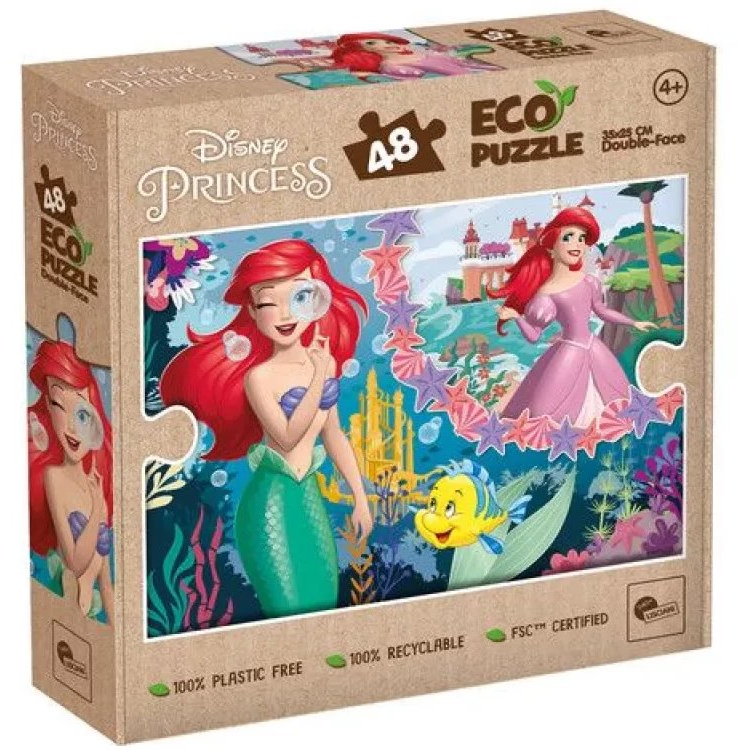 Ariel két világa 2 az 1-ben 48db-os Eco mini puzzle és színező 35x25cm - Lisciani (304-111138)