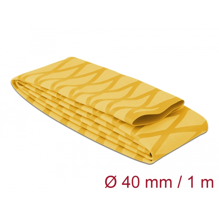 Delock Zsugorcső X-mintás nem csúszós 1 m x 40 mm sárga (19605) (19605)