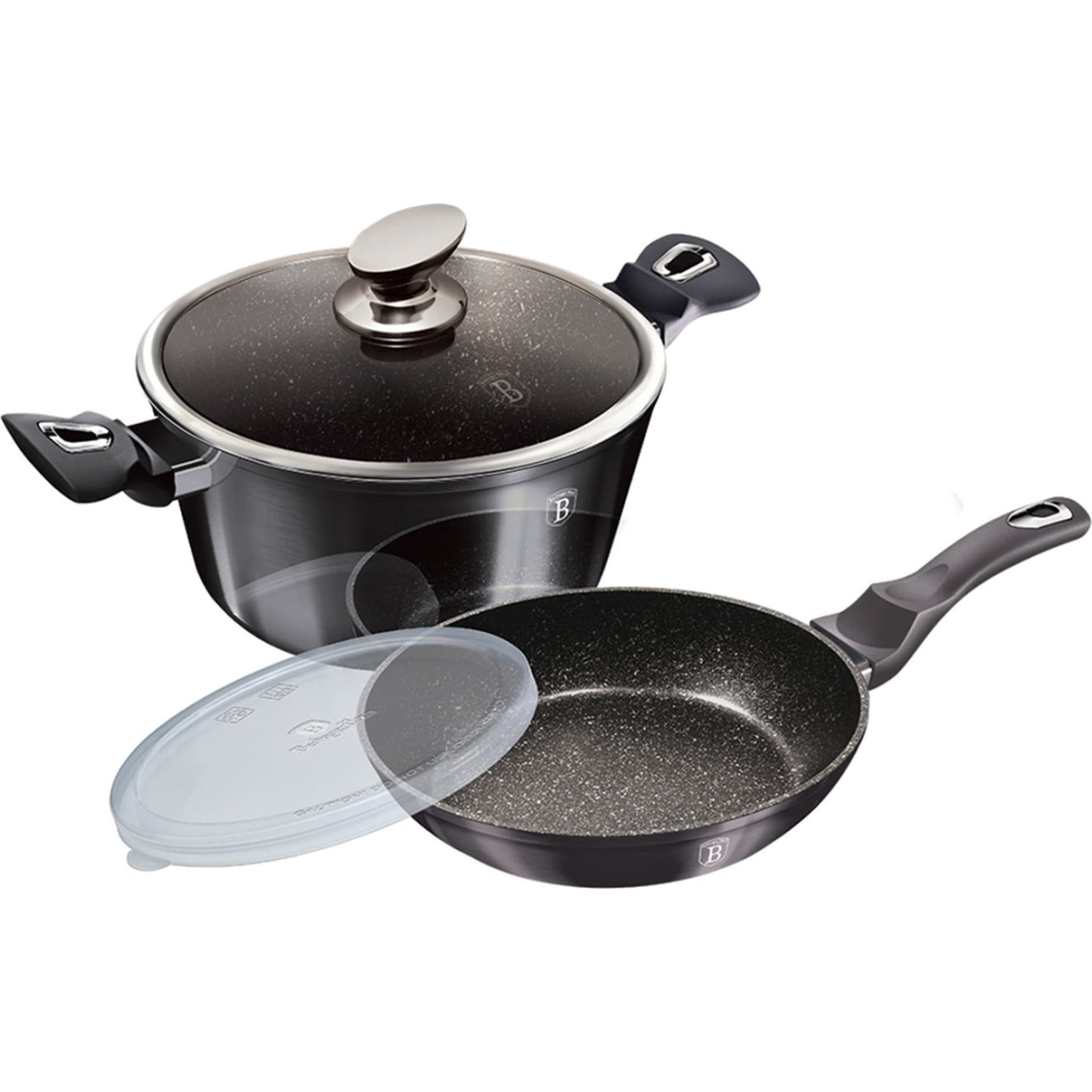 BerlingerHaus BH/7106 Metallic Line Carbon Edition Edénykészlet - Kovácsolt Alumínium, Sötét Szürke (BH-7106)