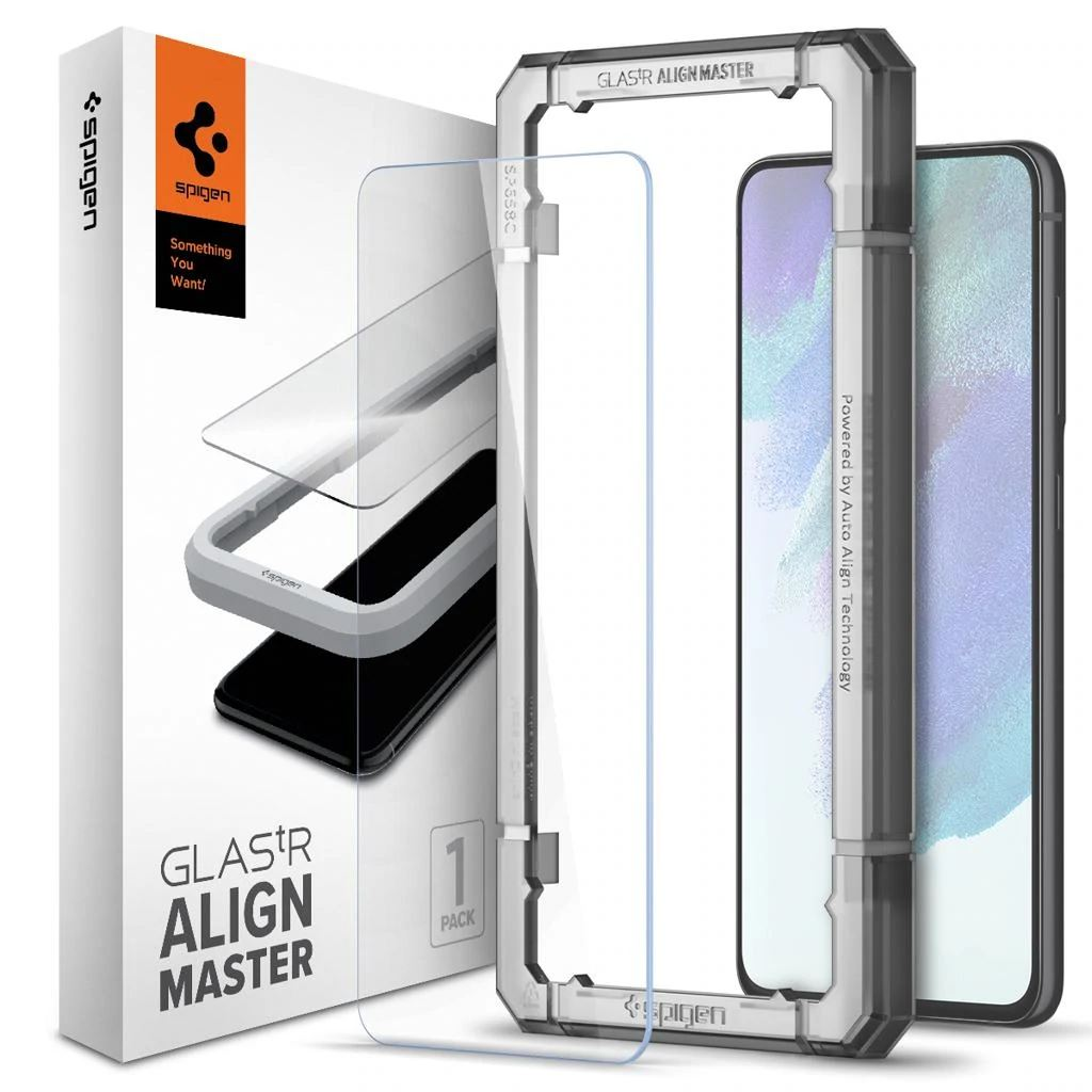 Spigen AlignMaster GLAS.tR Samsung Galaxy S21 FE edzett üveg kijelzővédő fólia (AGL03088) (AGL03088)