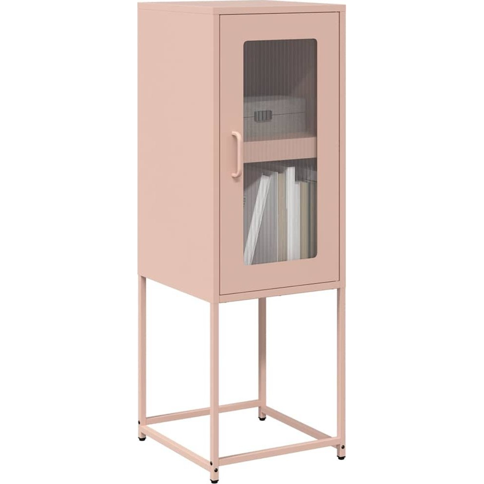 rózsaszín hidegen hengerelt acél tálalószekrény 36x39x107 cm (853399)
