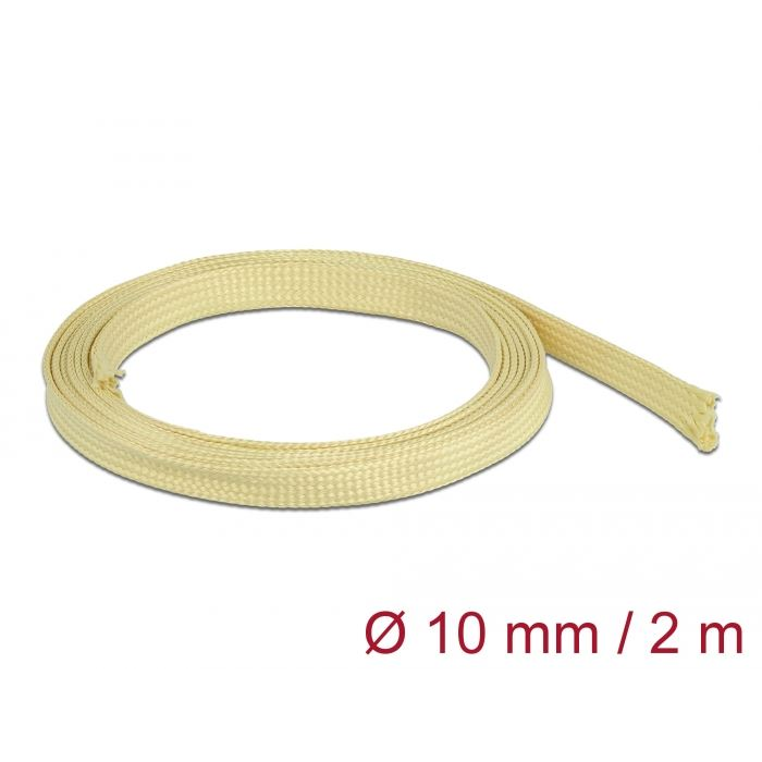 Delock Aramid szálakból fonott kábelharisnya 2m x 10mm sárga (20799) (Delock20799)
