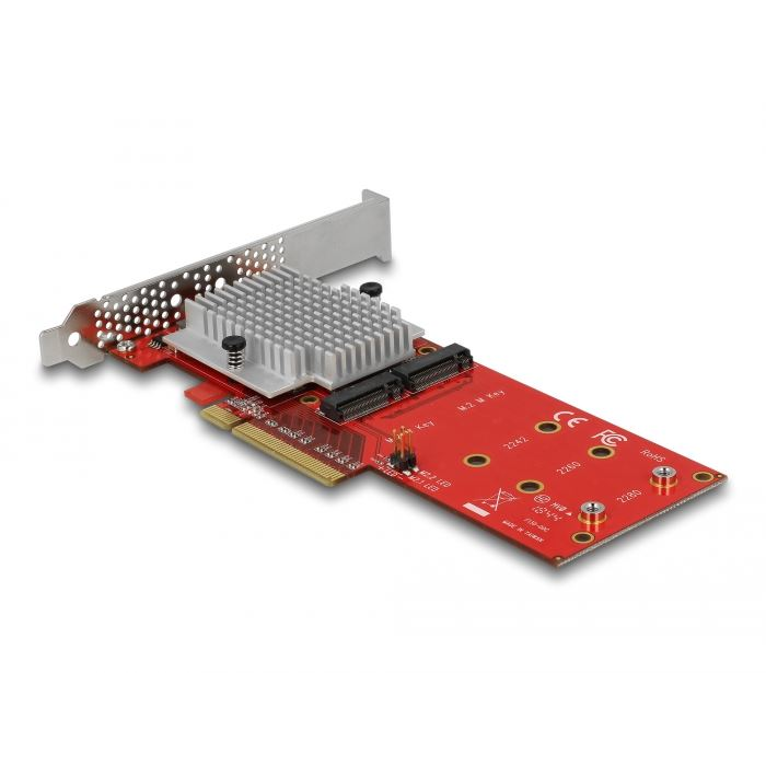 Delock PCI Express x8 kártya - 2 x belső NVMe M.2 M (90305) (del90305)