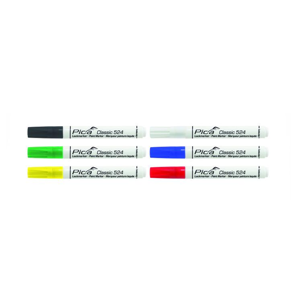 Marker permanent, Pica, 2-4mm, Alb