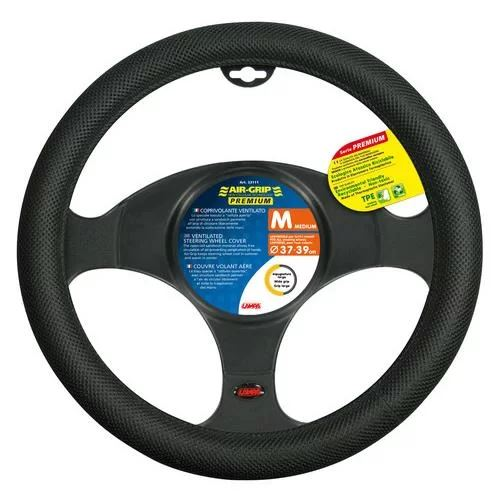 Lampa Air Grip Premium TPE kormányvédő 37-39cm fekete/ezüst műbőr (0133111)