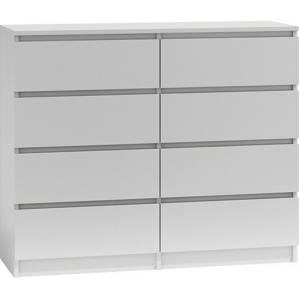 Viana M8 Komód - 2x4 Fiókos, Fehér (M8 120 BIEL KPL)