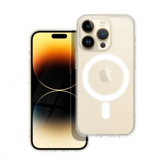 Utángyártott Apple iPhone 14 Pro Magsafe szilikon tok átlátszó (69763) (EG69763)