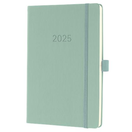 Sigel Naptár, A5, heti, 2025, kemény borító,  "Conceptum", mentazöld (SIC2572)