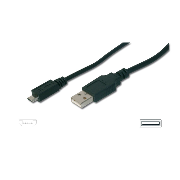 Kabel USB A - miniUSB B Digitus AK-300130-010-S 1 m