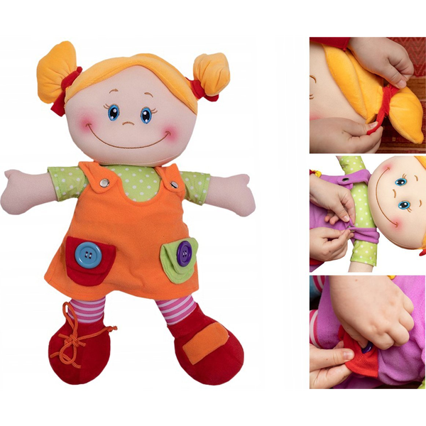 Askato Rag Baba Narancssárga Ruhában