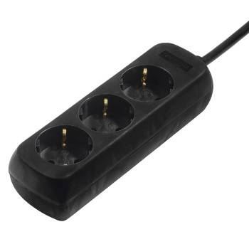 Hama 00108843 prepäťová ochrana Čierna 3 AC zásuvky/AC zásuviek 230 V 5 m (h00108843)