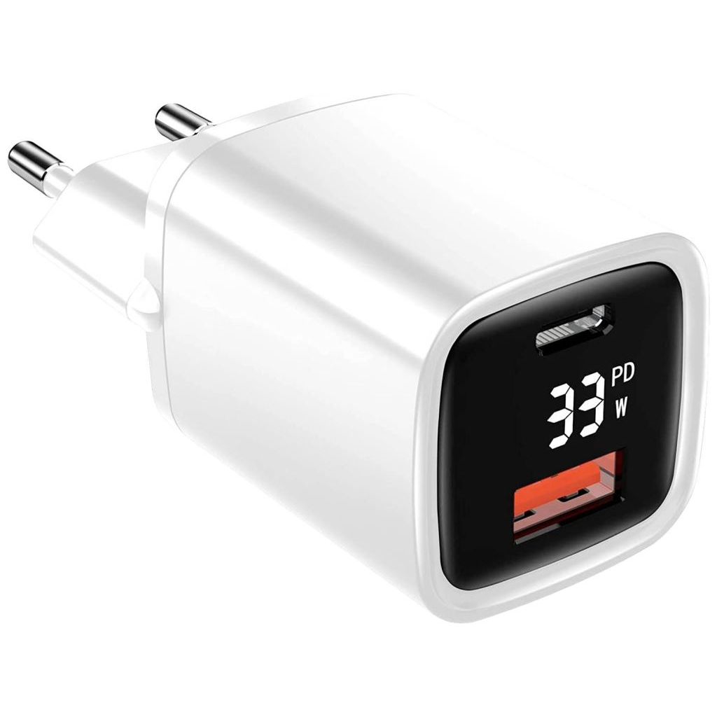 Eaxus USB-A+USB-C hálózati adapter fehér (47818) (E47818)