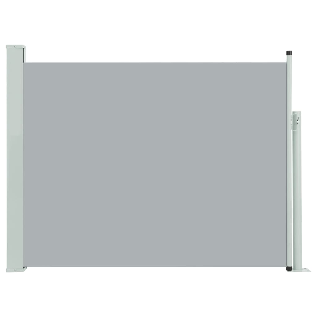 szürke kihúzható oldalsó teraszi napellenző 140 x 500 cm (48398)
