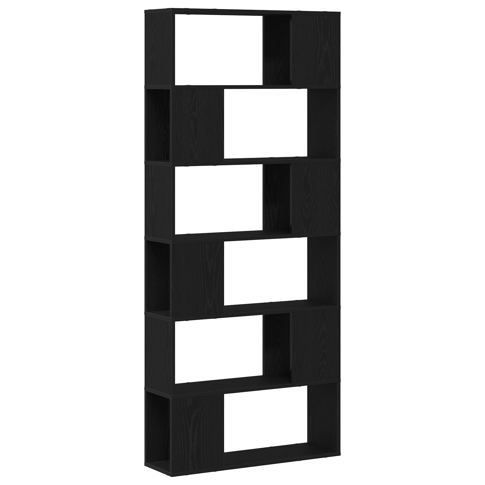 Könyvespolc Fekete Tölgy 80x24x186 cm Mérnöki Fa (863154)