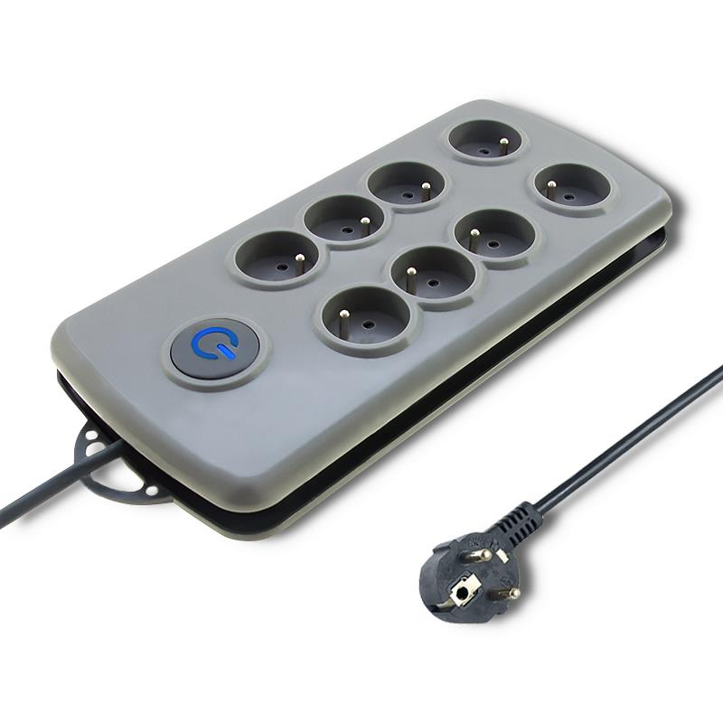 Qoltec 50162 Túlfeszültség védő elosztó 2.5m - Szürke (50162)