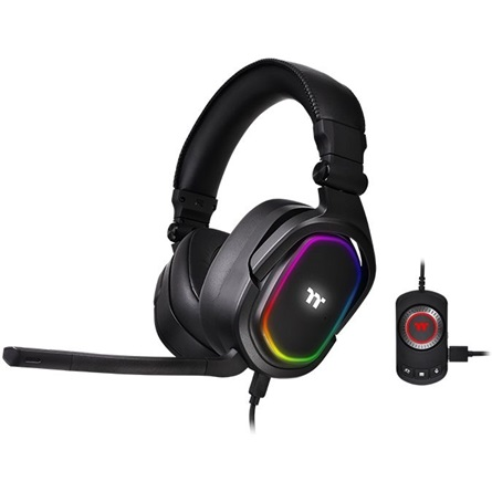 Thermaltake Argent H5 RGB 7.1 геймърски слушалки, черни