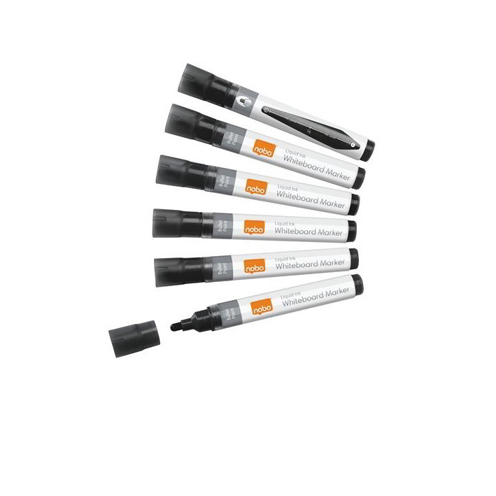 NOBO 1-3mm Táblamarker készlet - Fekete (10 db / csomag) (1915377)