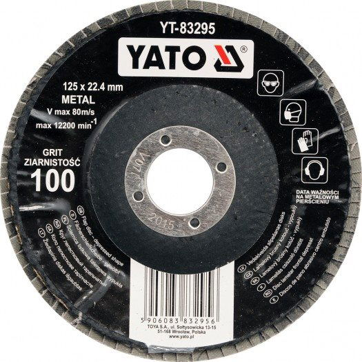 Yato lamellás csiszolókorong 125 x 22,2 mm döntött P40 (5906083832925)