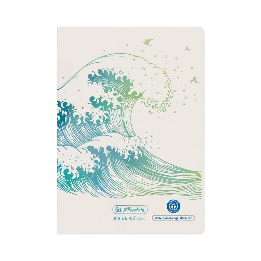 Herlitz Notizheft A6 GREENline 32 Bl. liniert Welle (50033577) (50033577)