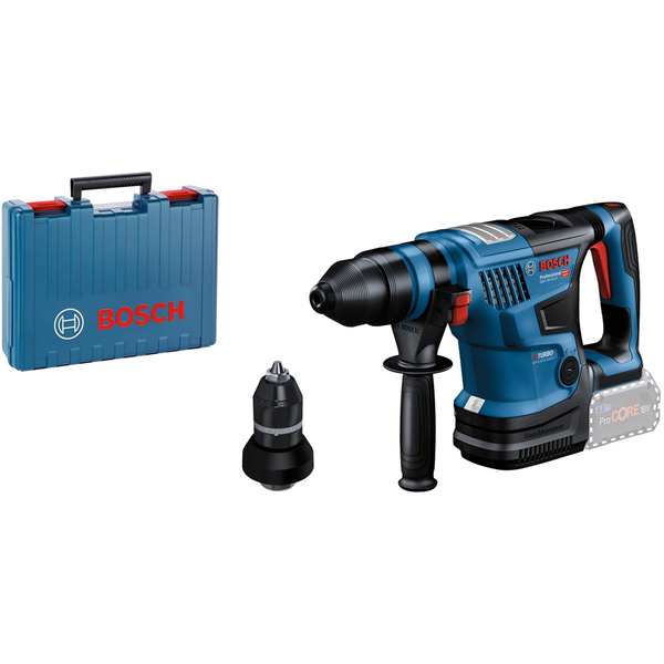 Akku-Bohrhammer GBH 18V-34 CF Professional solo (blau/schwarz, Bluetooth Modul, ohne Akku und Ladegerät, im Koffer)
