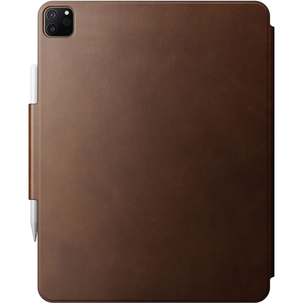 Калъф за таблет, Nomad Leather Folio Plus, Apple iPad Air 13" M2 2024 / iPad Pro 12.9" (2022/2021/2020/2018), тъмнокафяви