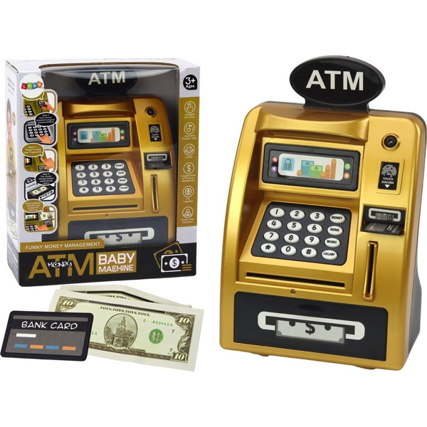 Gyermek Pénzes Doboz Learning To Save Gold Fekete Arany