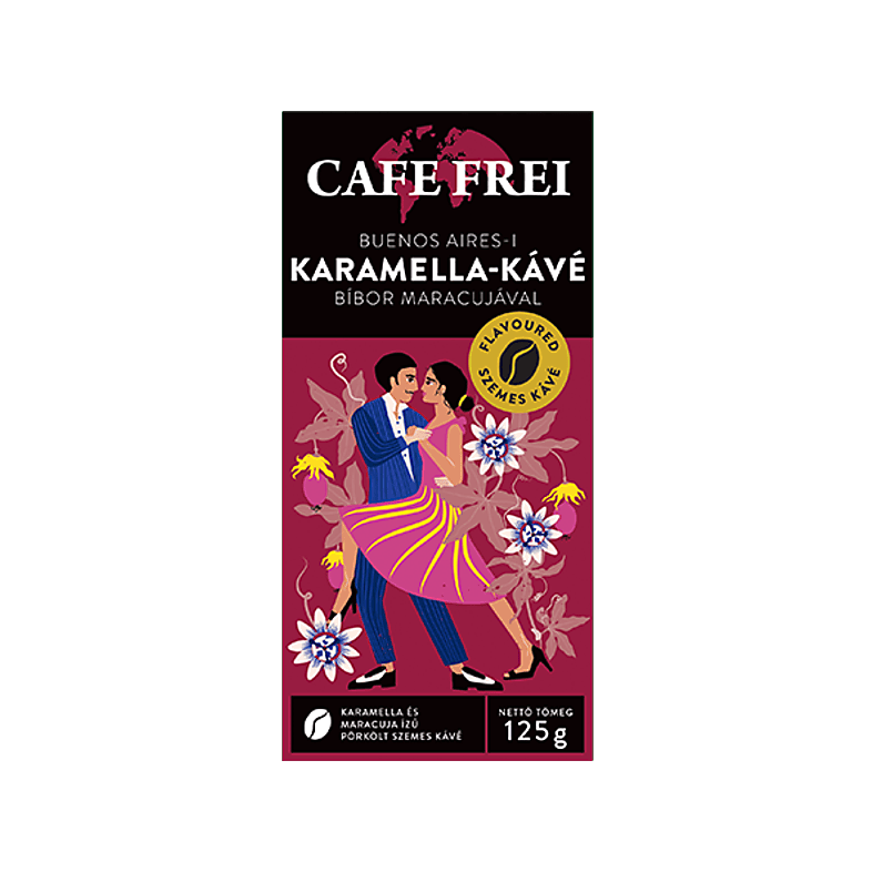 Cafe Frei Buenos Aires-i karamella-kávé bíbor maracujával szemes kávé 125g (110161) (cf110161)