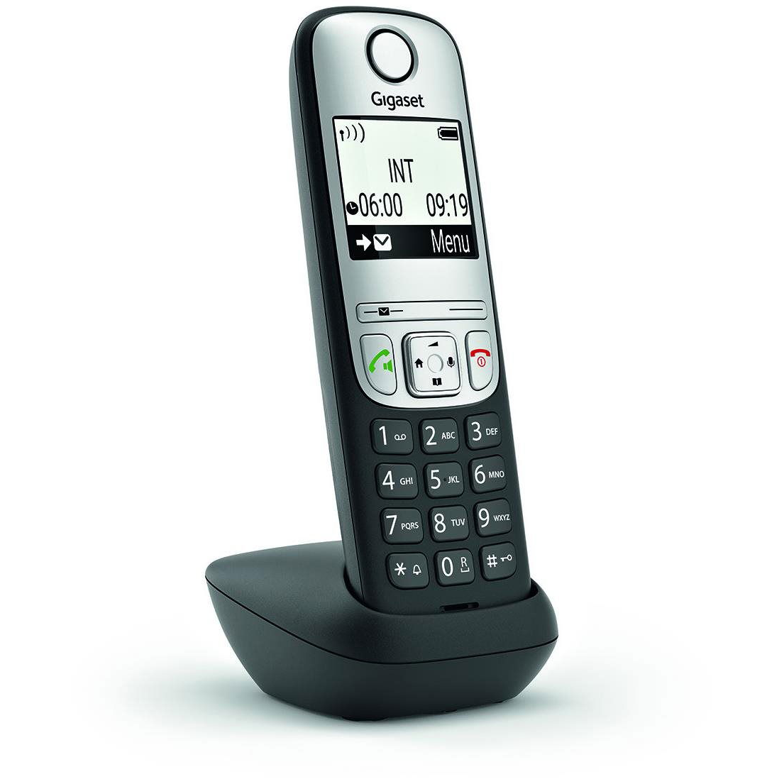 Gigaset A690HX fekete - hozzáadott telefonkagylóval vezetékes telefon - vezeték nélküli (S30852-H2870-R601)