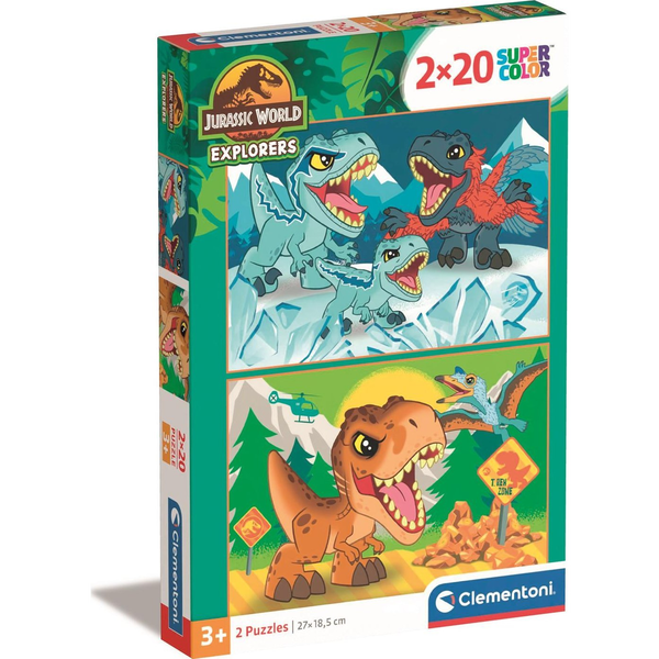 Jurassic World Explorers Dinós Puzzle - 2x20 Darabos