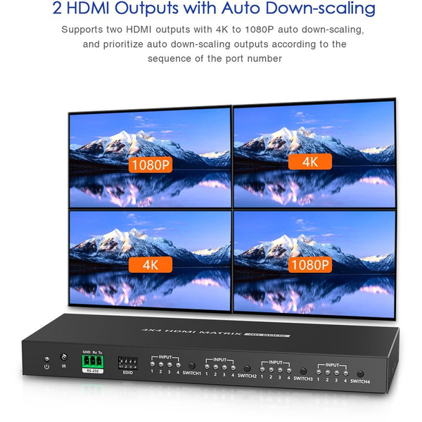 PREMIUMCORD khswit44b HDMI2.0 matrix switch